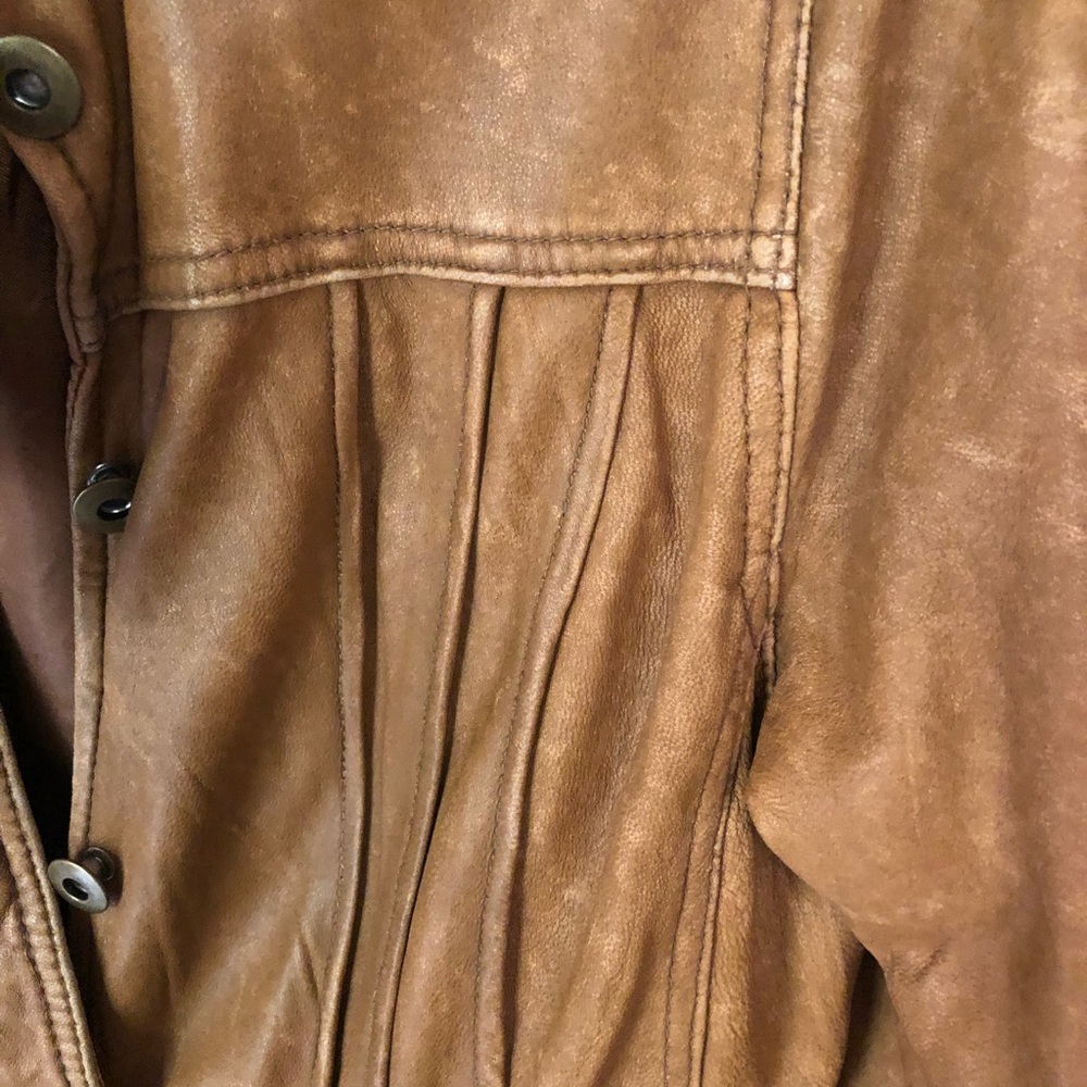 Leather , buttery soft jacket. COLDWATER Creek . - Picture 8 of 15